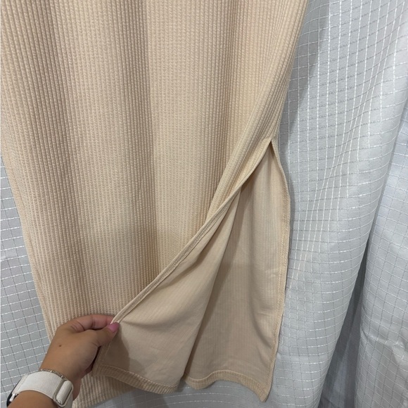 Cream Ribbed Skirt Set - Picture 4 of 5